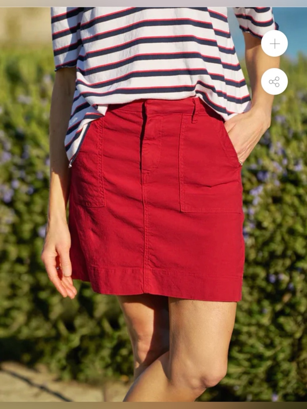 Frank and Eileen Jameson Utility Skirt - Red